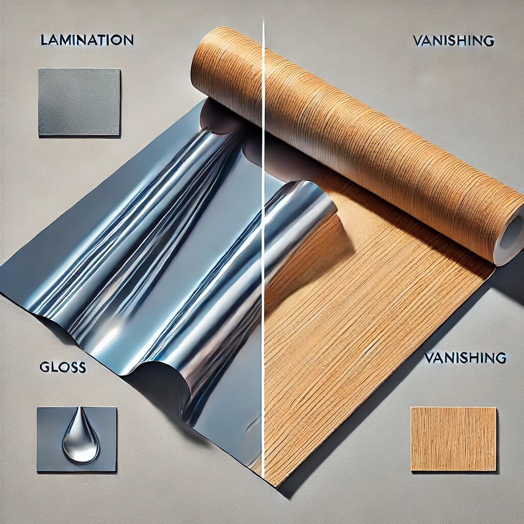 Scientia imprimendi Socius: differentia inter laminationem et varnishing